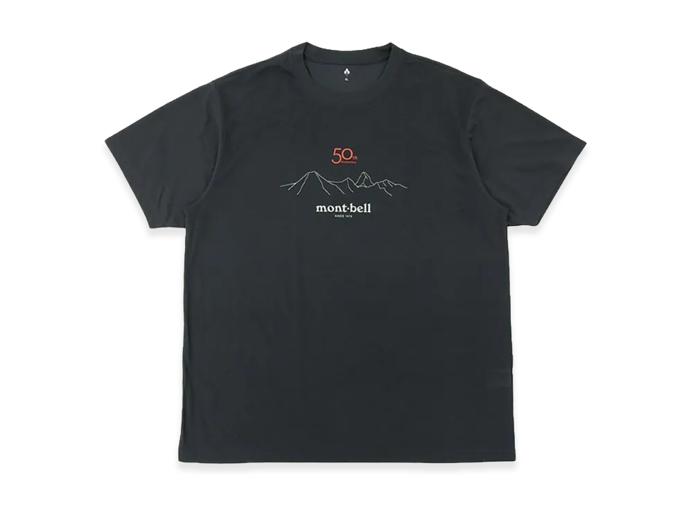 mont-bell 50th Anniversary WIC. T-Shirt Summits "Dark Gray"