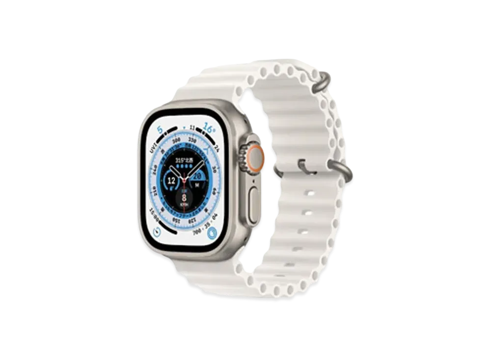 Apple Watch Ultra (GPS + Cellular Model) 49mm Titanium Case White Ocean Band "White" MNHF3JA
