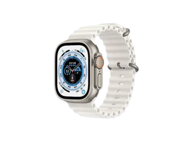 Apple Watch Ultra (GPS + Cellular Model) 49mm Titanium Case White Ocean Band "White" MNHF3JA