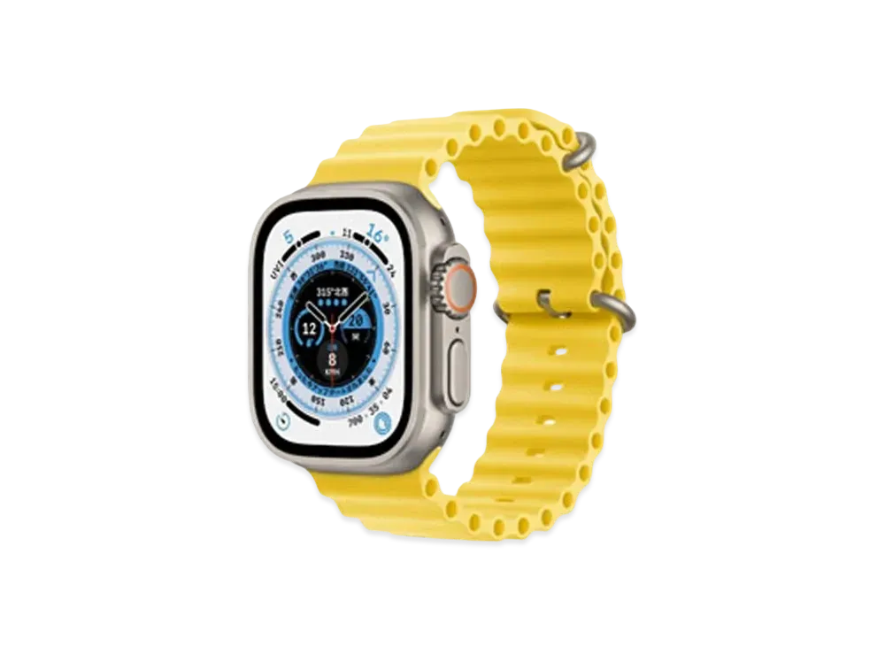 Apple Watch Ultra (GPS + Cellular Model) 49mm Titanium Case Yellow Ocean Band "Yellow" MNHG3JA