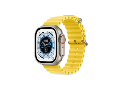 Apple Watch Ultra (GPS + Cellular Model) 49mm Titanium Case Yellow Ocean Band "Yellow" MNHG3JA