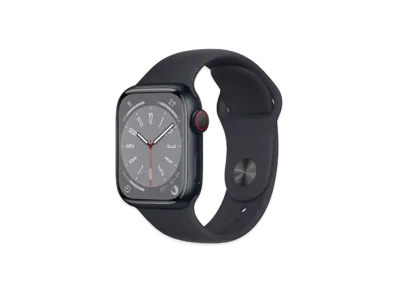 Apple Watch Series 8 (GPS + Cellular Model) 41mm Midnight Aluminiumcase Midnight Sportsband Regular "Black"