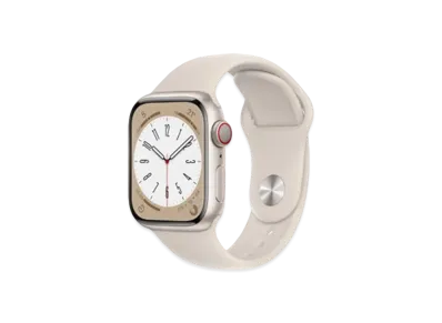 Apple Watch Series 8 (GPS + Cellular Model) 41mm Starlight Aluminiumcase Starlight Sportsband Regular "Silver"