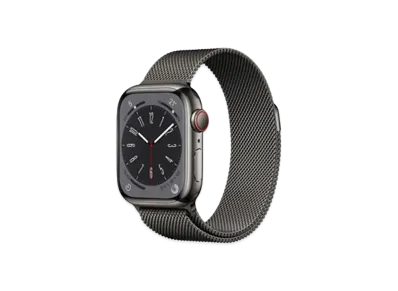 Apple Watch Series 8 (GPS + Cellular Model) 41mm Graphite Stainless Steel Case Graphite Milanese Loop "Black"