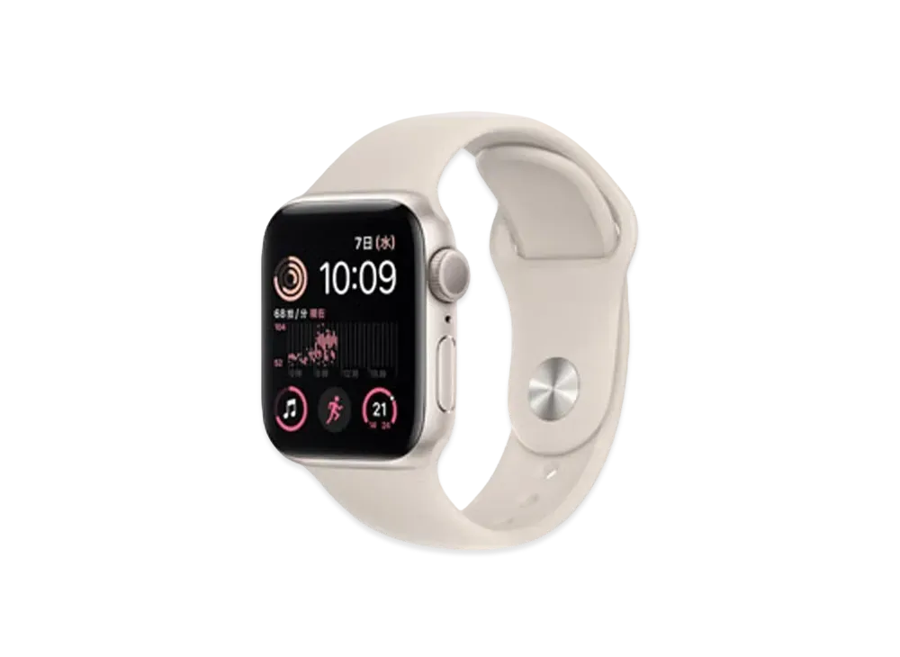 Apple Watch SE (GPS Model) 40mm Starlight Aluminiumcase Starlight Sportsband Regular "Silver" MNJP3JA