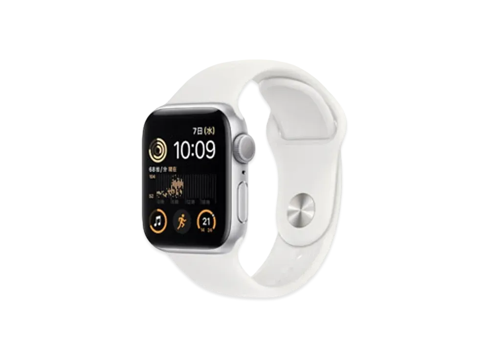 Apple Watch SE (GPS Model) 40mm Silver Aluminiumcase White Sportsband Regular "White" MNJV3JA