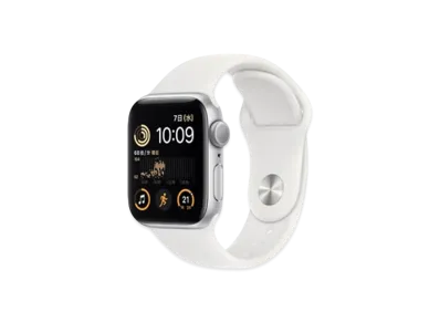 Apple Watch SE (GPS Model) 40mm Silver Aluminiumcase White Sportsband Regular "White" MNJV3JA