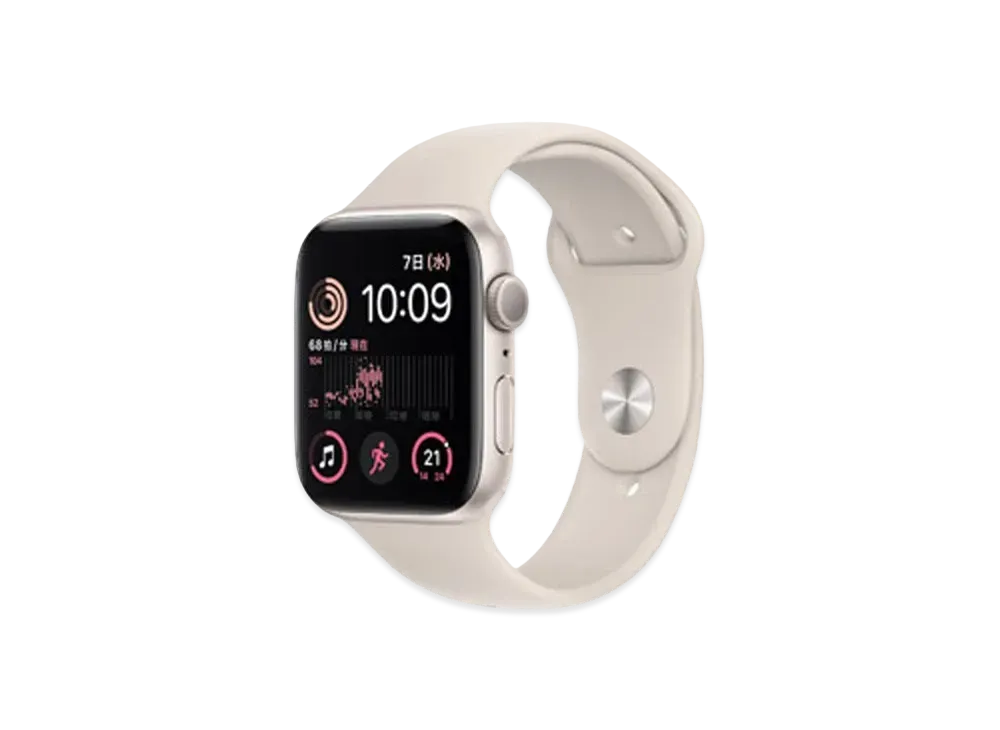 Apple Watch SE (GPS Model) 44mm Starlight Aluminiumcase Starlight Sportsband Regular "Silver" MNJX3JA
