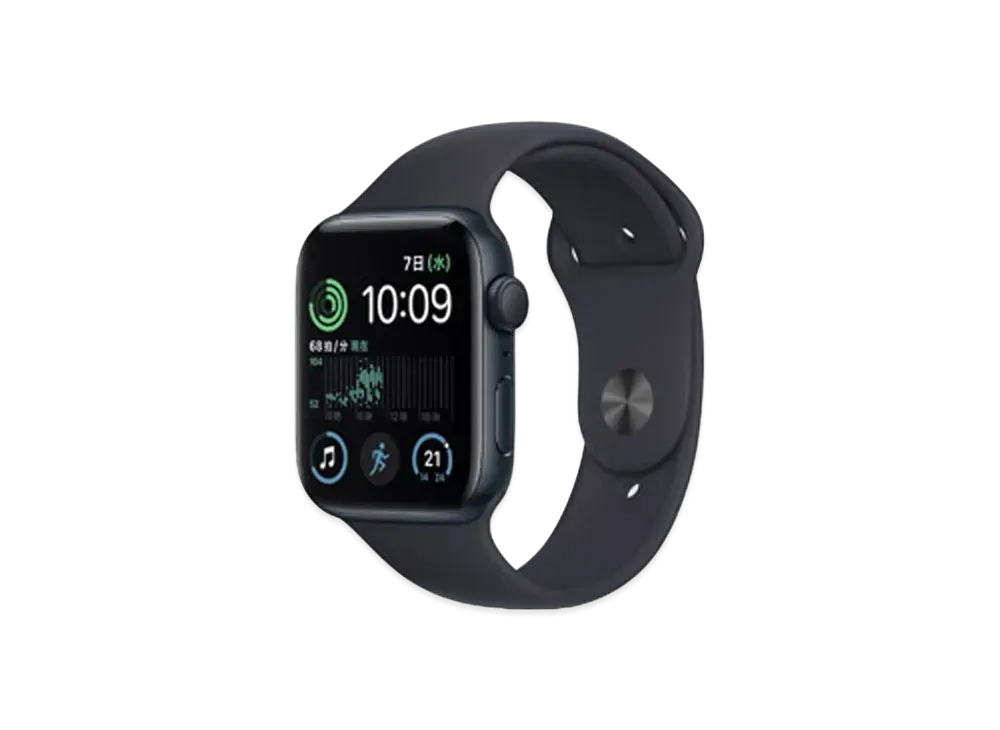 Apple Watch SE (GPS Model) 44mm Midnight Aluminiumcase Midnight Sportsband Regular "Black" MNK03JA