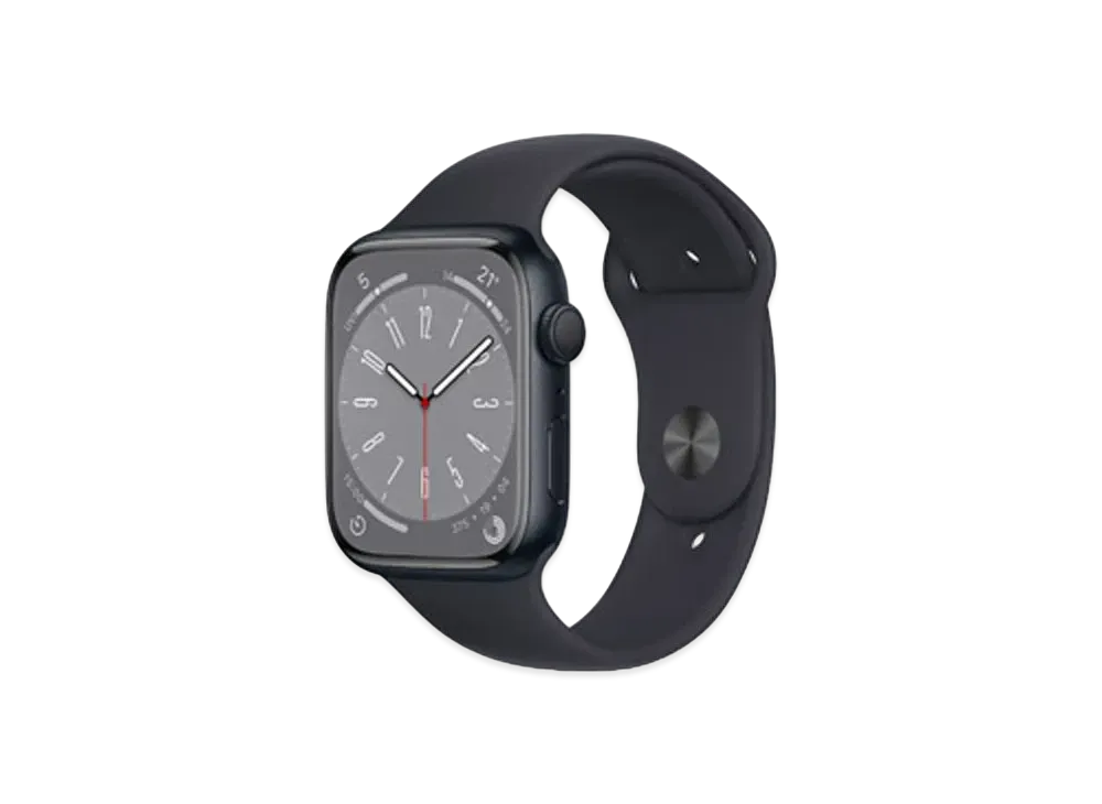 Apple Watch Series 8 (GPS Model) 45mm Midnight Aluminiumcase Midnight Sportsband Regular "Black"