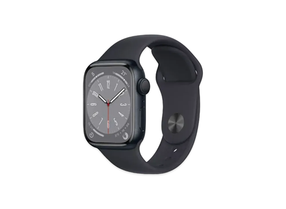 Apple Watch Series 8 (GPS Model) 41mm Midnight Aluminiumcase Midnight Sportsband Regular "Black"