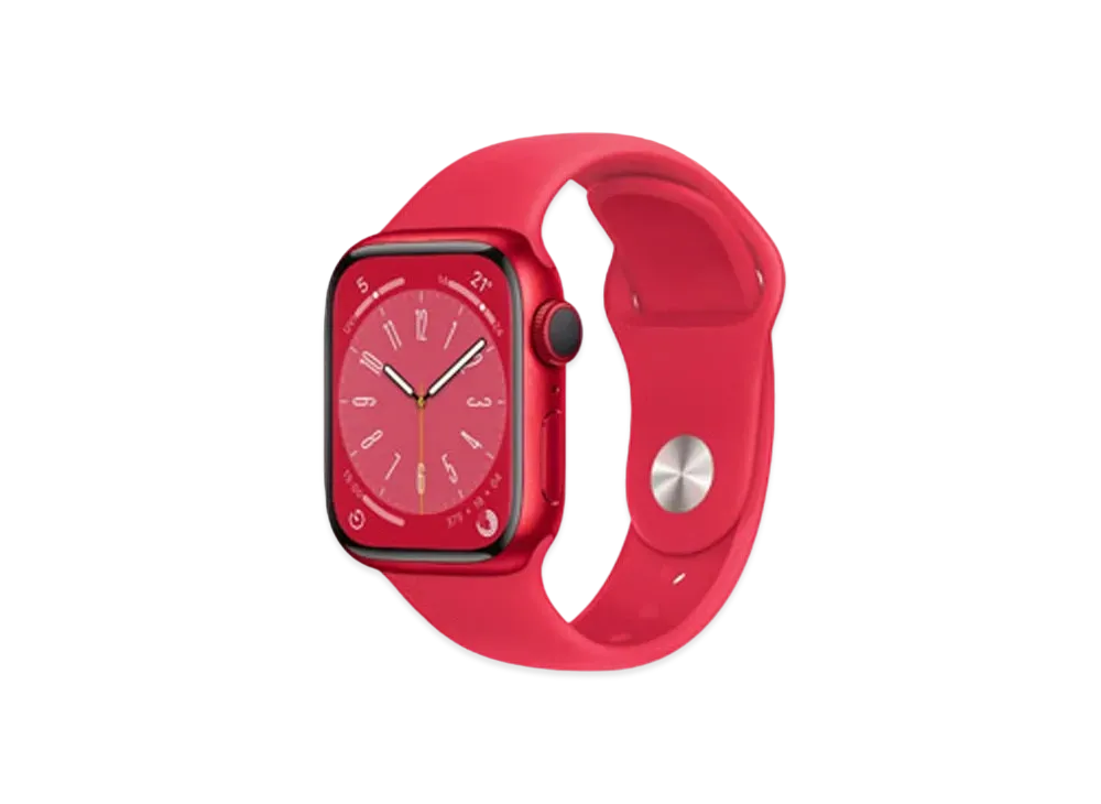 Apple Watch Series 8 (GPS Model) 41mm (Product) Red Aluminiumcase (Product) Red Sportsband Regular "Red"