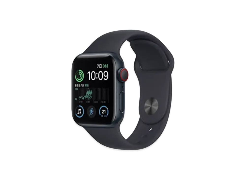 Apple Watch SE (GPS + Cellular Model) 40mm Midnight Aluminiumcase Midnight Sportsband Regular "Black" MNPL3JA