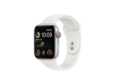 Apple Watch SE (GPS + Cellular Model) 44mm Silver Aluminiumcase White Sportsband Regular "White" MNQ23JA