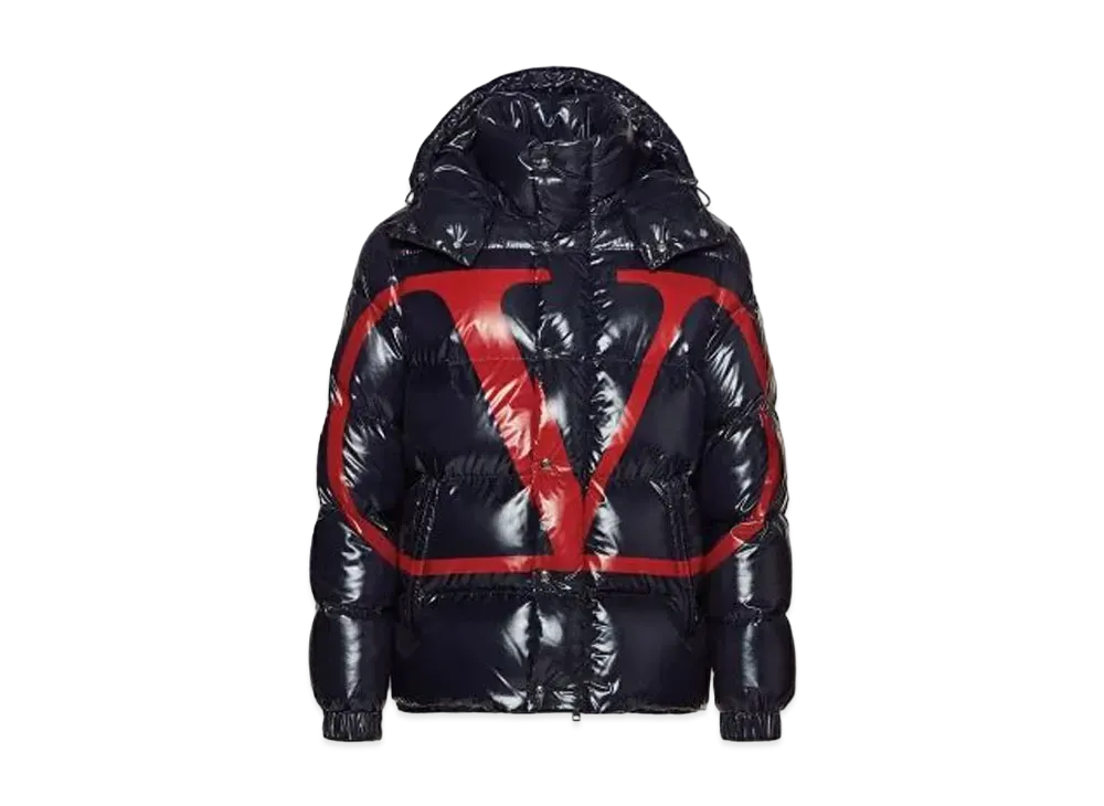 MONCLER x VALENTINO Vlogo Signature Short Down Jacket "Navy"