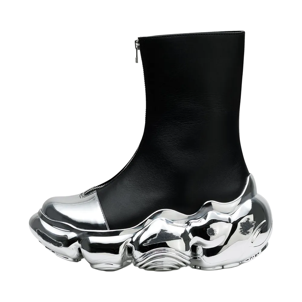 grounds MOOPIE LUNA BOOTS CHROME SCRATCH "Chrome Black Silver/Chrome"