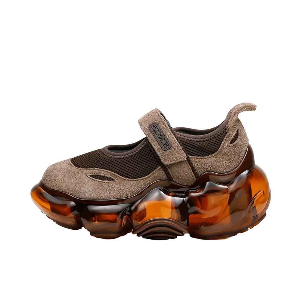 grounds Women's MOOPIE MARY JANE "Choco/Brown"