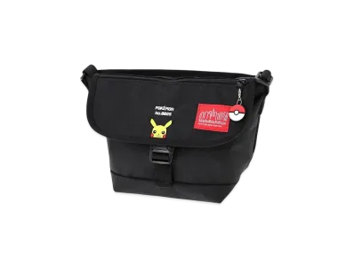 Manhattan Portage x Pokemon Nylon Messenger Bag Flap Zipper Pocket Pikachu "Black"