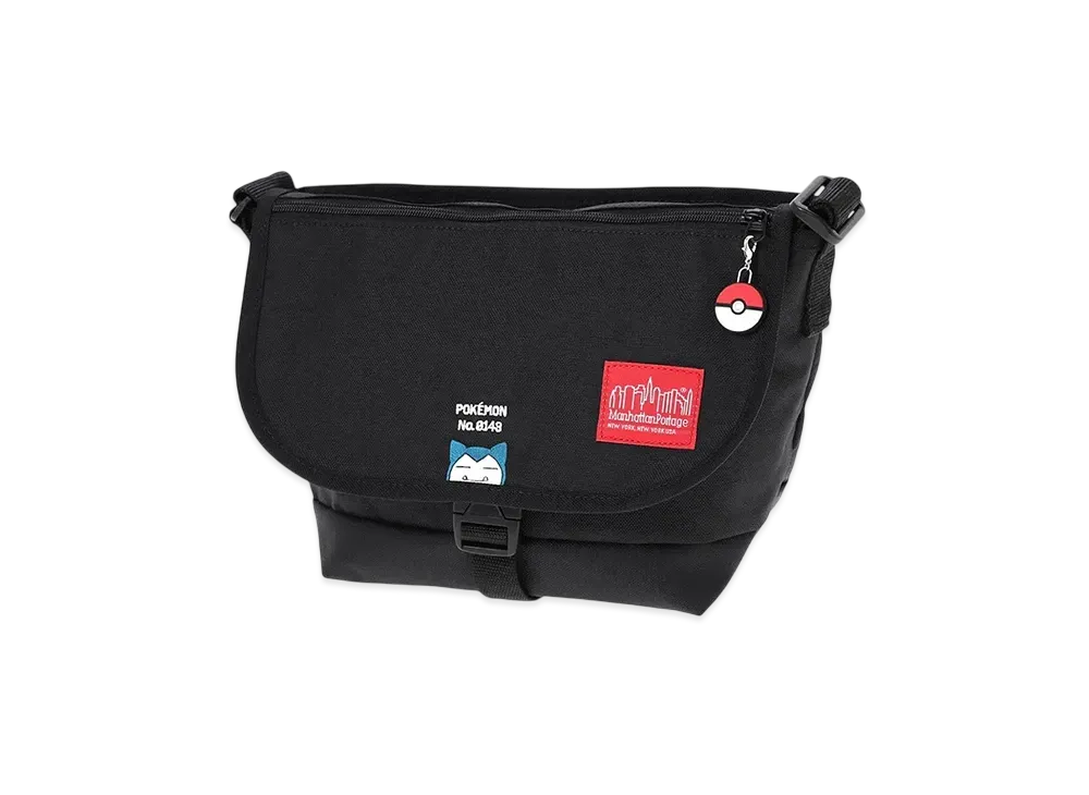 Manhattan Portage x Pokemon Nylon Messenger Bag JR Flap Zipper Pocket Kabigon "Black"