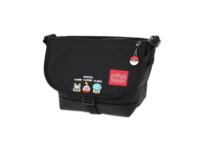 Manhattan Portage x Pokemon Nylon Messenger Bag JR Flap Zipper Pocket Paldea "Black"