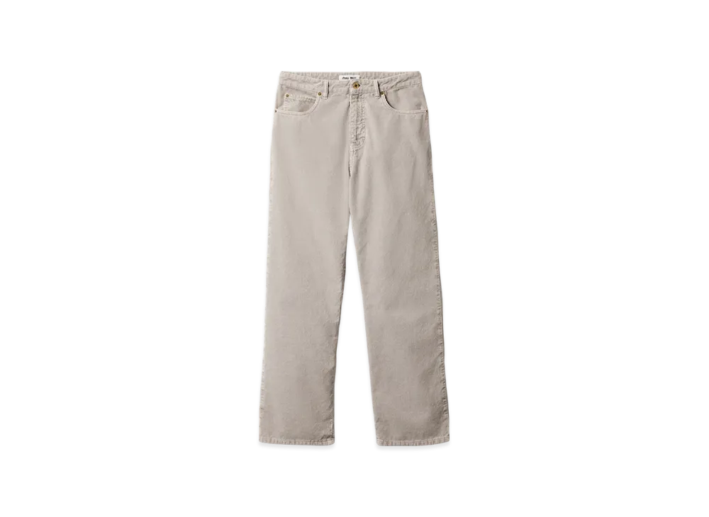 MIU MIU Women's Garment-Dyed Corduroy Pants "Granite Grey"