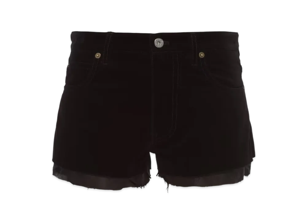 MIU MIU Women's Washed Velvet Shorts "Black"
