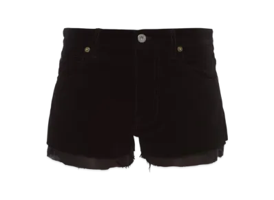 MIU MIU Women's Washed Velvet Shorts "Black"