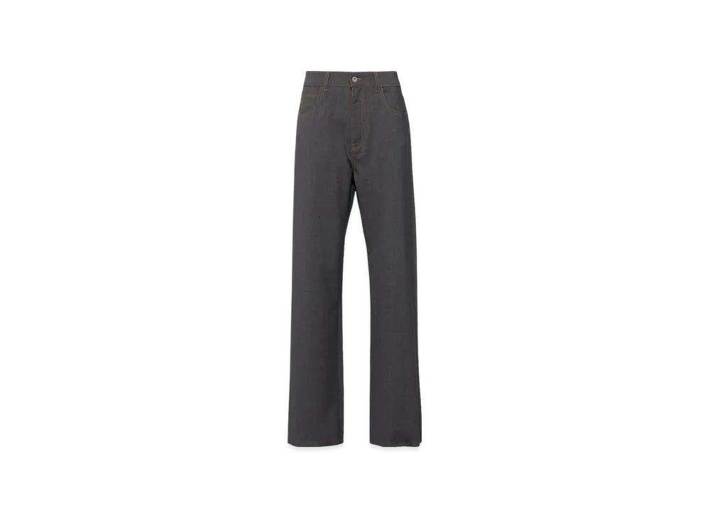 MIU MIU Women's Light Wool Pants "Slate Grey"