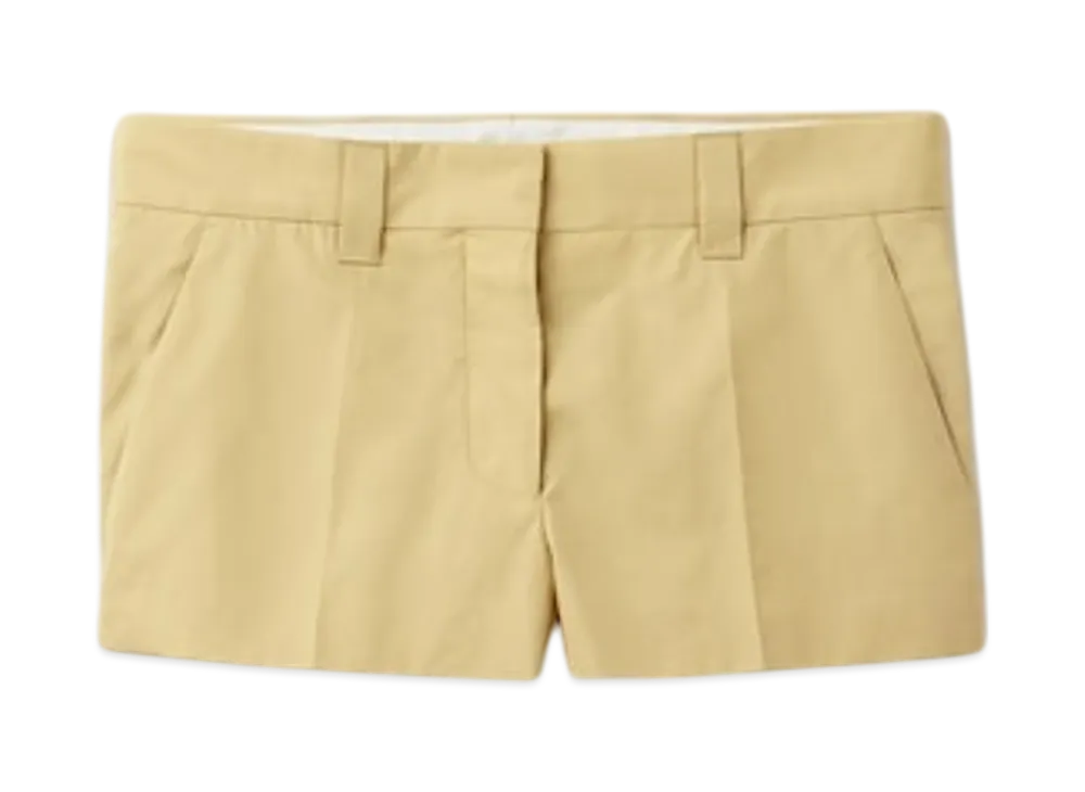 MIU MIU Women's Poplin Shorts "Pollen Yellow"
