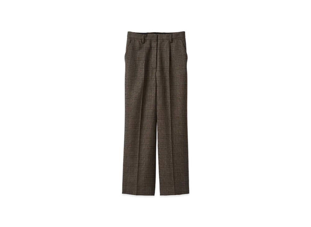 MIU MIU Women's Prince of Wales Check Pants "Bark Brown"