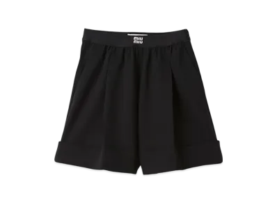 MIU MIU Women's Grain De Poudre Bermudas "Black"