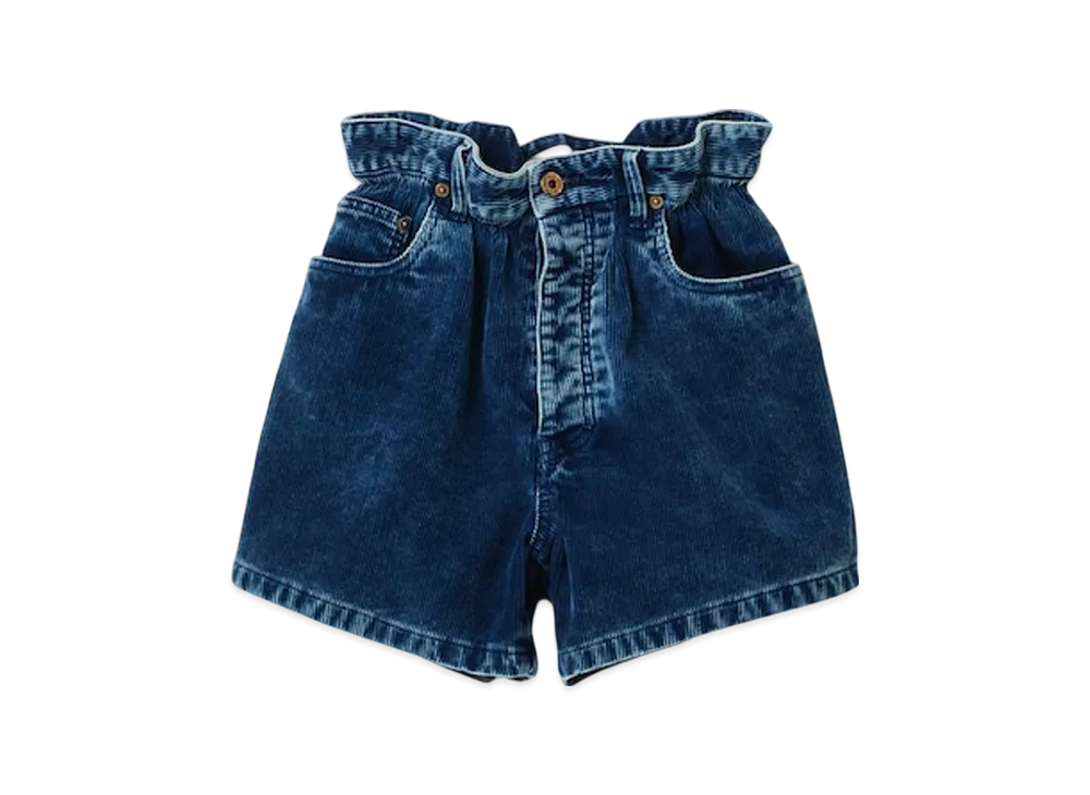 MIU MIU Women's Washed Corduroy Bermudas "Indigo Blue"