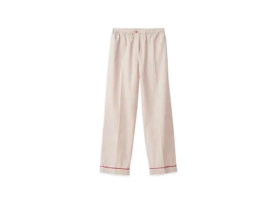 MIU MIU Women's Cotton Pajama Pants "Limestone/White"