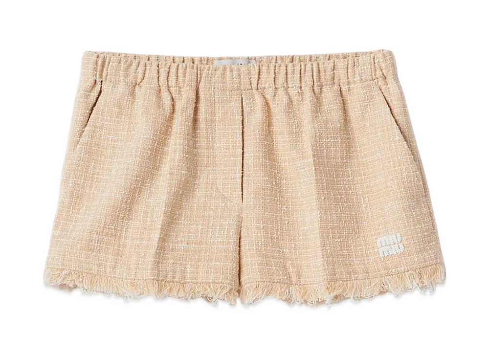 MIU MIU Tweed Shorts "Vanilla"