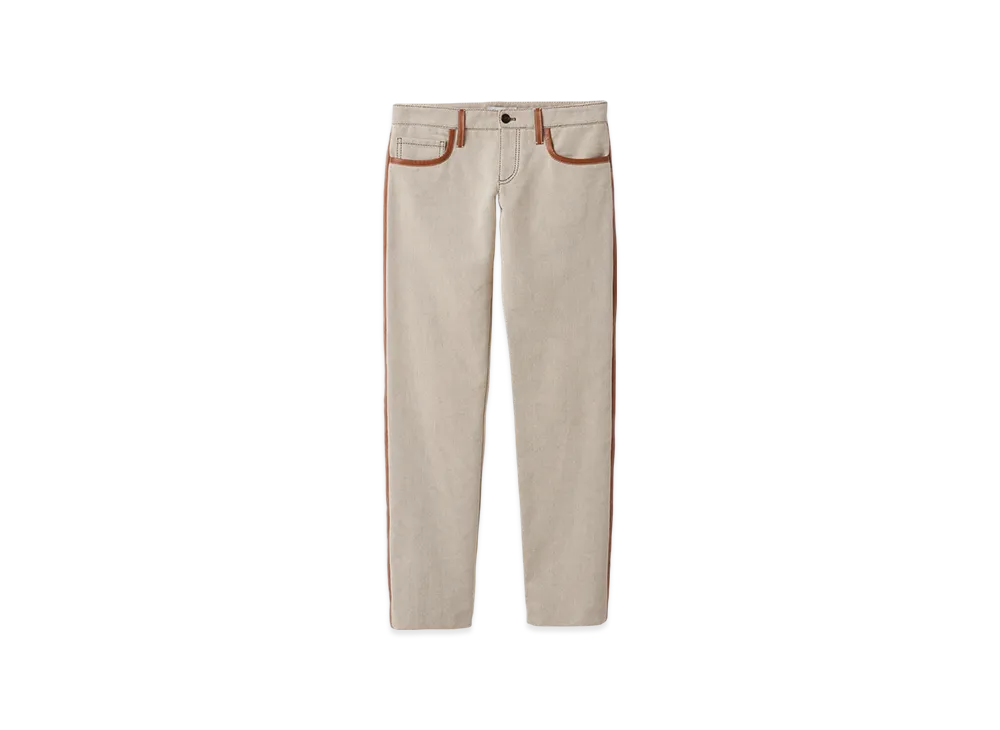 MIU MIU Canvas Pants "Beige/Cognac"