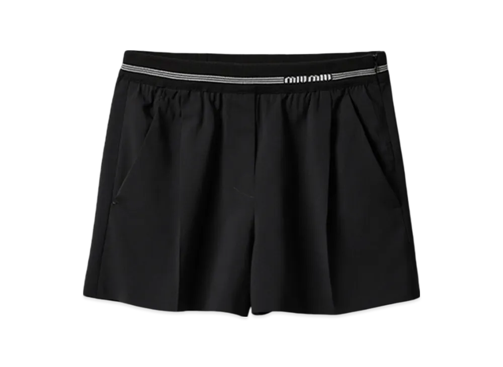 MIU MIU Women's Wool Shorts "Black"