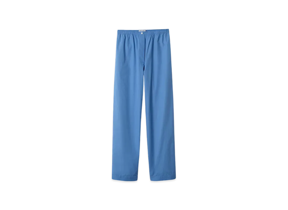 MIU MIU Women's Poplin Pajama Pants "Sapphire Blue"
