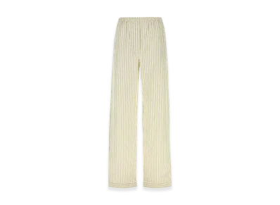 MIU MIU Women's Popeline Strie Trousers "Beige"