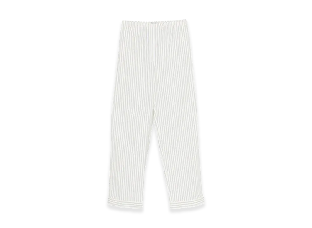 MIU MIU Women's Embroidered Poplin Pyjamas Pant "White"