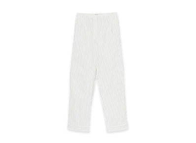 MIU MIU Women's Embroidered Poplin Pyjamas Pant "White"