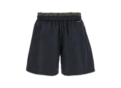 MIU MIU Women's Silk Tec Bermuda Shorts "Dark Blue"