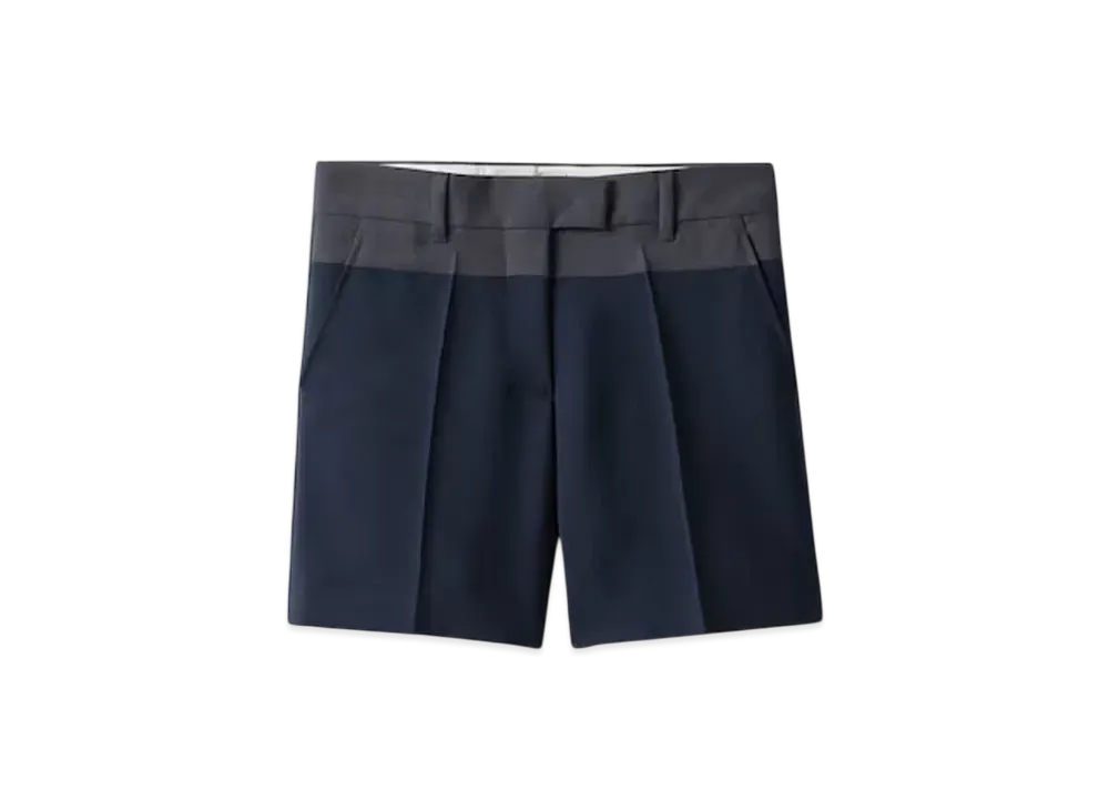 MIUMIU Women's Kid Mohair Bermudas "Navy/Dark Gray"