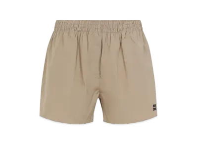MIU MIU Women's Logo Embroidery Shorts "Beige"