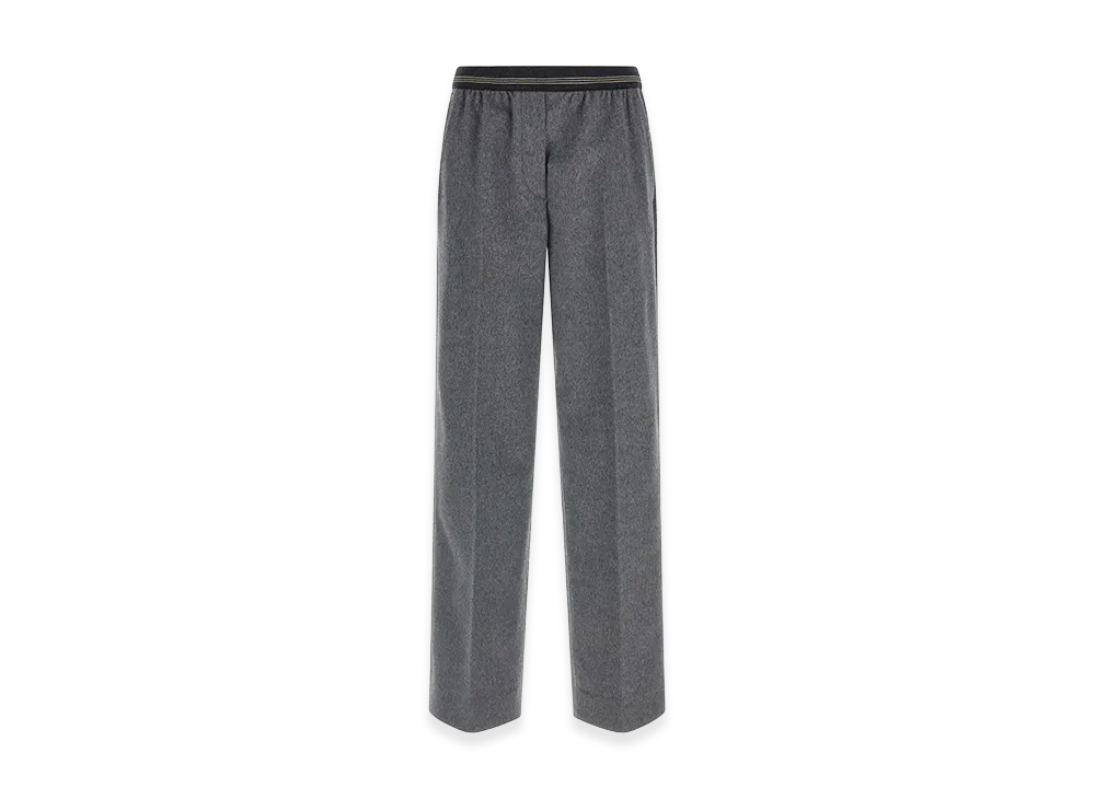 MIU MIU Women's Velour Wool Pants "Gray"