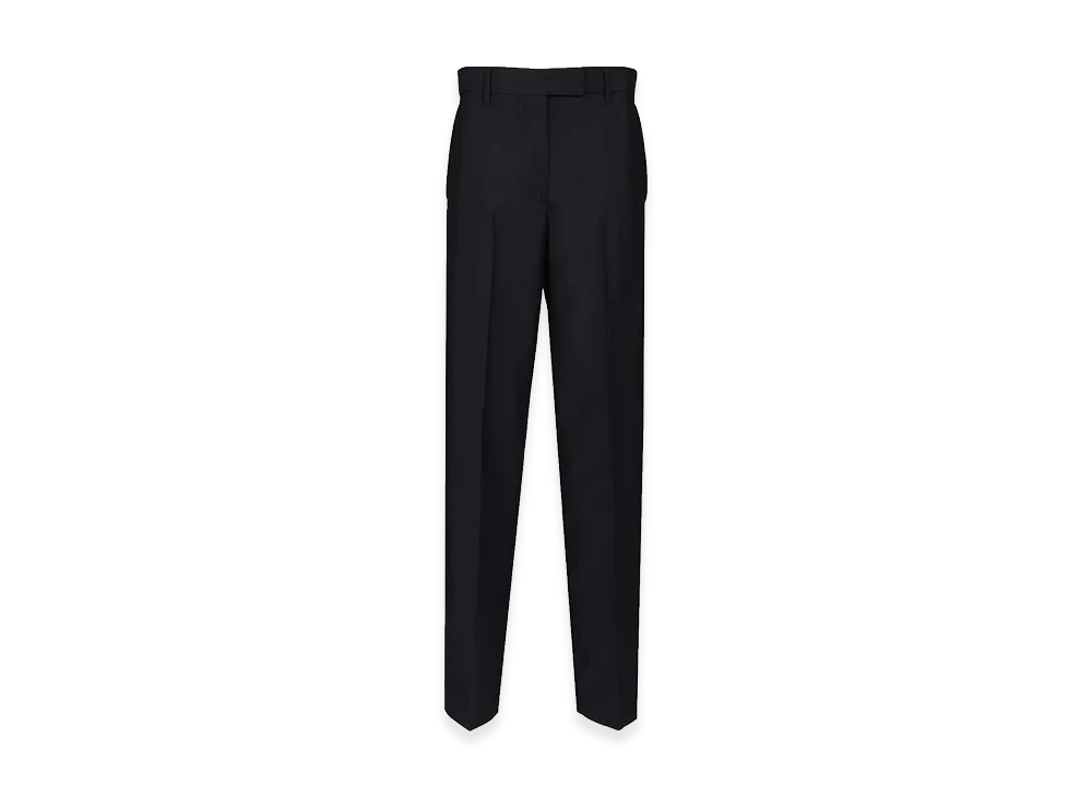 MIU MIU Women's Kid Mohair Trousers Wide Leg "Dark Blue"