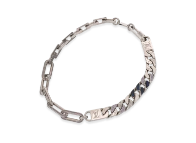 Louis Vuitton Collier Mix Chain Links Necklace "Silver"