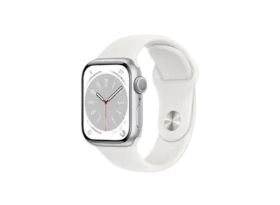 Apple Watch Series 8 (GPS Model) 41mm Silver Aluminiumcase White Sportsband Regular "White"