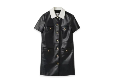 MIU MIU Women's Nappa Leather Dress "Black"