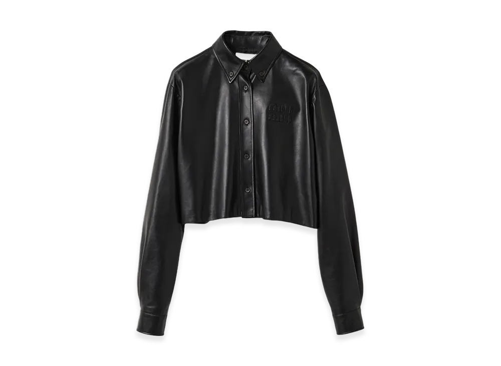 MIU MIU Nappa Leather Shirt "Black"