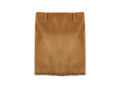 MIU MIU Suede Skirt "Dove Grey"